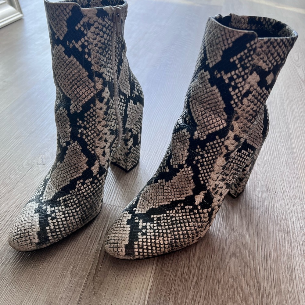 Snakeskin Booties - image 2